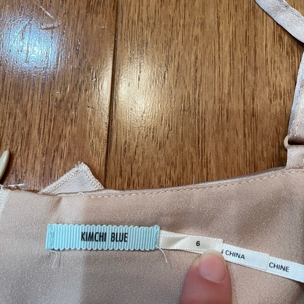 UO champagne satin romper - Picture 4 of 4